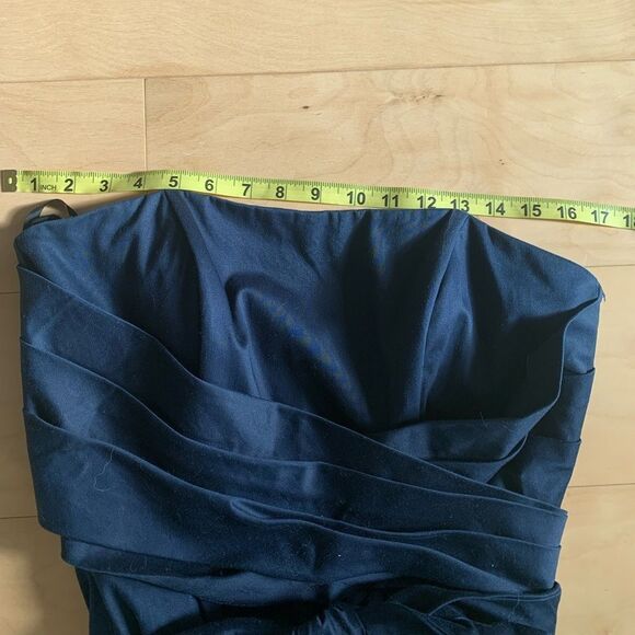 CYNTHIA ROWLEY STRAPLESS MIDNIGHT BLUE DRESS SIZE 8 - Picture 6 of 8